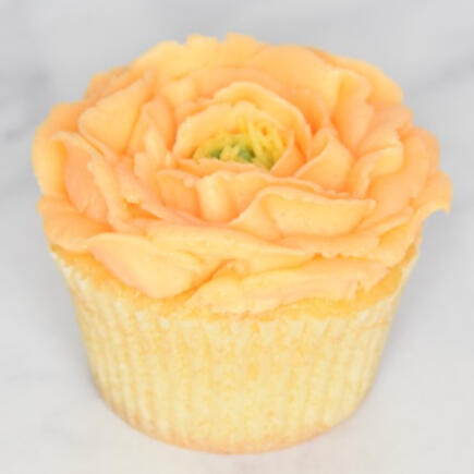 Peach Rose Cupcake Flower