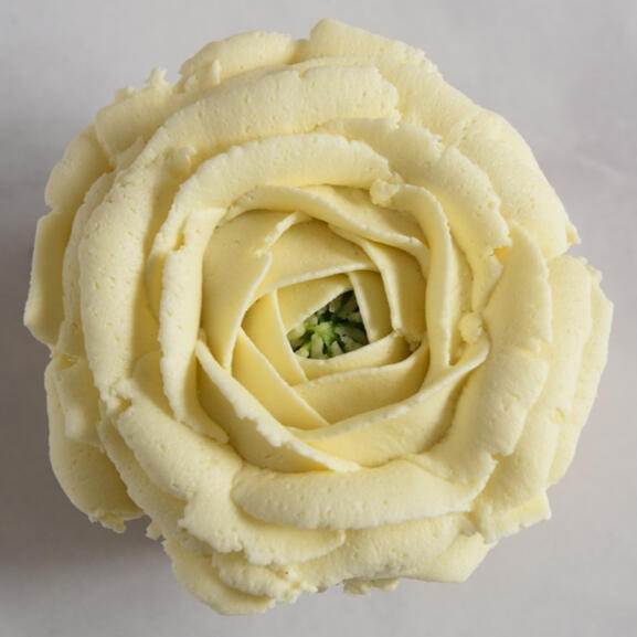 White Rose Cupcake Flower